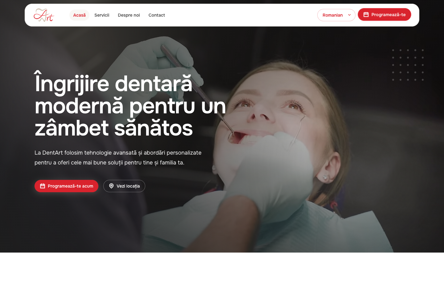 Скриншот проекта DentArt Clinic