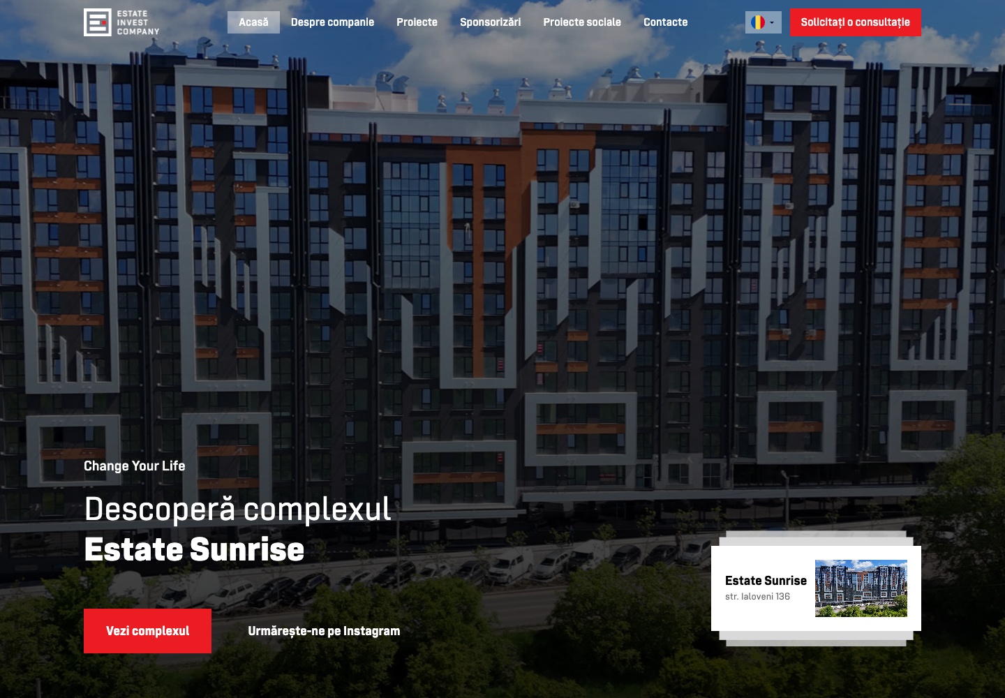 Скриншот проекта Estate Invest Company