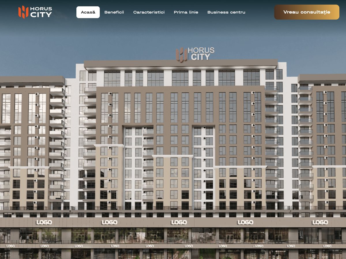 Captură din proiectul Horus City — Spații comerciale