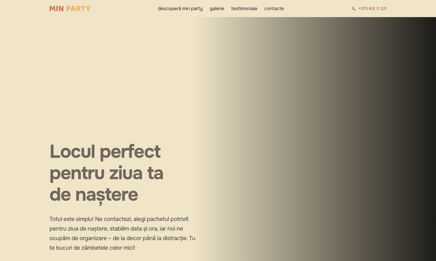 Captură din proiectul MinParty